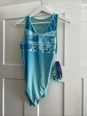 Ladies Plum adult size XL bodysuit for gymnastics, dancing, or yoga